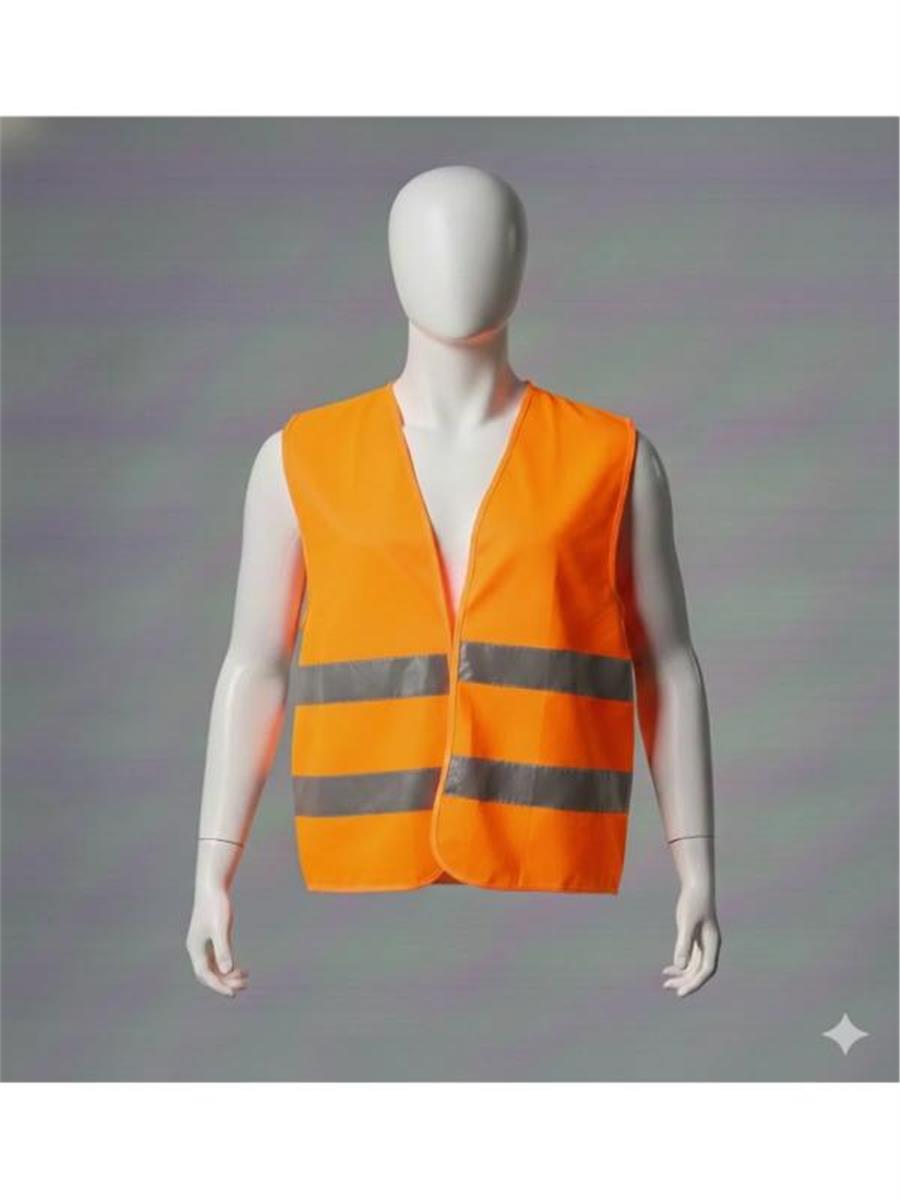 kaz Yeleği Turuncu Kapama Çıt Çıt Standart Bedendir XXL